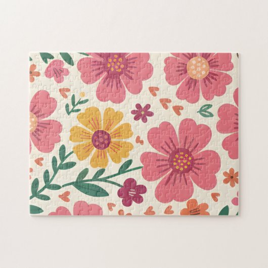 A Whimsical Garden Floral Pattern Legpuzzel (Horizontaal)