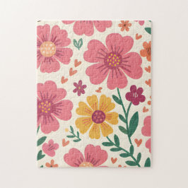 A Whimsical Garden Floral Pattern Legpuzzel