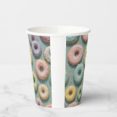 A Whimsical Pastel Donut Dream Papieren Bekers (Links)