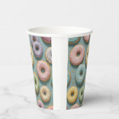 A Whimsical Pastel Donut Dream Papieren Bekers (Rechts)