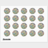 A Whimsical Pastel Donut Dream Ronde Sticker (Vel)