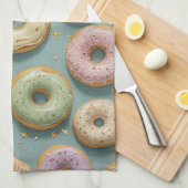 A Whimsical Pastel Donut Dream Theedoek (Quarter Fold)