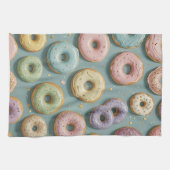 A Whimsical Pastel Donut Dream Theedoek (Horizontaal)