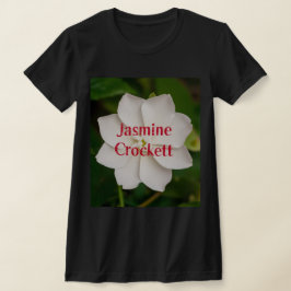 A white blooming jasmine flower with Jasmine Crock T-shirt