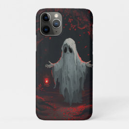 A white ghost holding a red lantern with red leave Case-Mate iPhone case