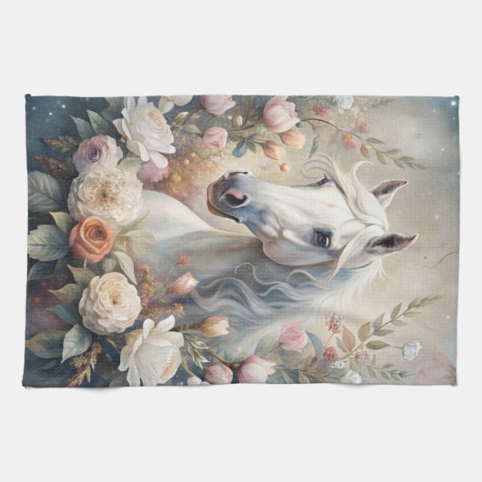 A White Horse  Theedoek (Horizontaal)