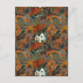 A White House & Autumn Trees Briefkaart (Voorkant)