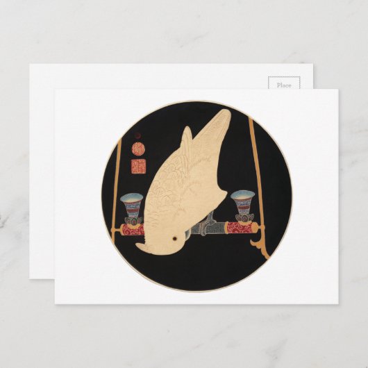 A White Macaw, Jakuchu Briefkaart (Voorkant / Achterkant)