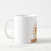a white mug with an image of sun and moon koffiemok (Links)