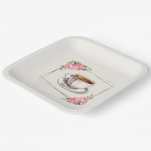 A Whole Latte Love Paper Plate Papieren Bordje (Gebogen)