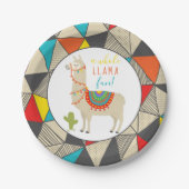 A Whole Llama Fun Animal Birthday Party Papieren Bordje (Voorkant)
