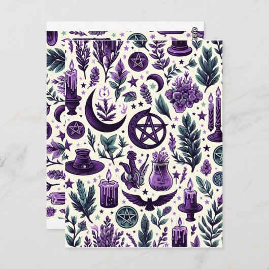 A Wiccan Pattern 1 Briefkaart (Voorkant / Achterkant)