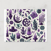 A Wiccan Pattern 1 Briefkaart (Achterkant)