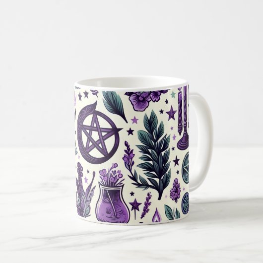 A Wiccan Pattern 1 Koffiemok (Voorkant rechts)