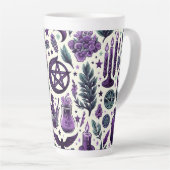 A Wiccan Pattern 1 Latte Mok (Rechterhoek)