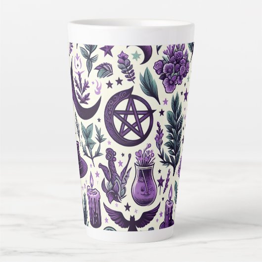 A Wiccan Pattern 1 Latte Mok (Voorkant)