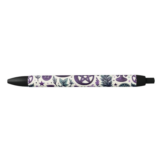 A Wiccan Pattern 1 Zwarte Inkt Pen (Voorkant)
