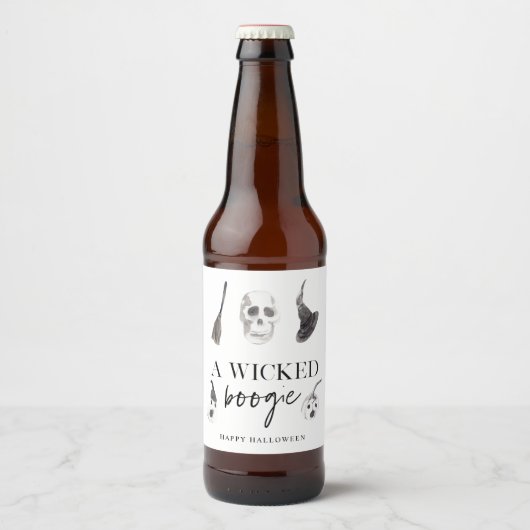 A Wicked Boogie | Happy Halloween Bier Etiket (Voorkant)