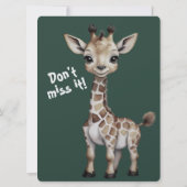 A Wild One Safari Adventures: een uniek Baby showe Kaart (Achterkant)