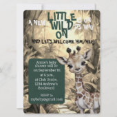 A Wild One Safari Adventures: een uniek Baby showe Kaart (Voorkant)