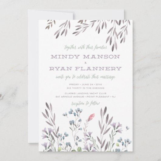 A Wildflower Wedding - Aangepast voor Mindy Manson Kaart (Voorkant)