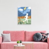 A Wing Ahead II – Kinderlijke vrijheid en spel Canvas Afdruk (Insitu (Woonkamer))