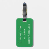 A Winged Green Alligator Luggage Tag Bagagelabel (Achterkant verticaal)