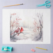 A Winter Cardinal Serie Ontwerp 2 Tissuepapier (Craft)