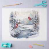A Winter Cardinal Serie Ontwerp 5 Tissuepapier (Craft)