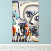 A Winter Wonder Diorama-Land Ken Gage Canvas Afdruk (Insitu (Houten vloer))