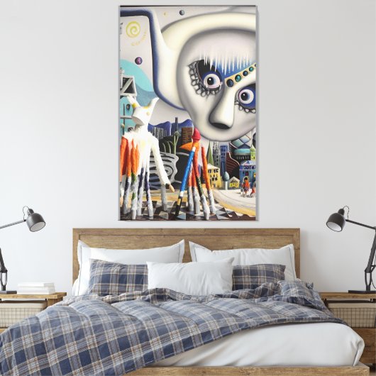 A Winter Wonder Diorama-Land Ken Gage Canvas Afdruk (Insitu (Slaapkamer))