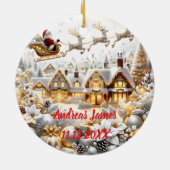 A Winter Wonderland: Your Baby's First Christmas Keramisch Ornament (Achterkant)