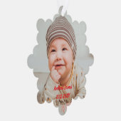 A Winter Wonderland: Your Baby's First Christmas Ornament Kaart (Rechts)