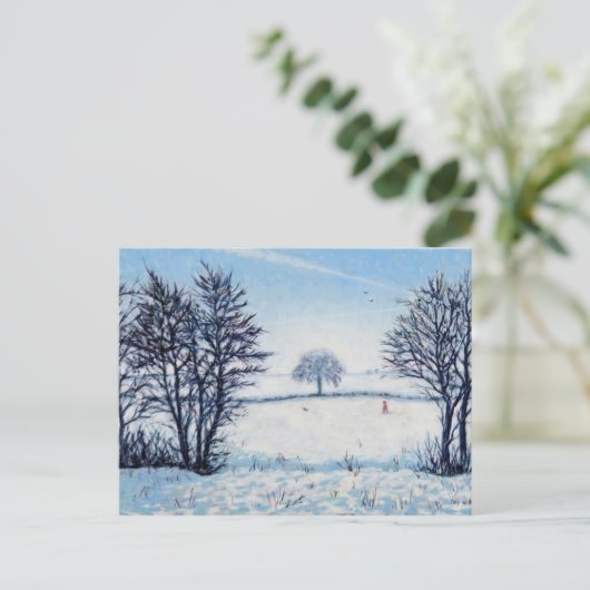 A Winters Walk Briefkaart (Staand voorkant)