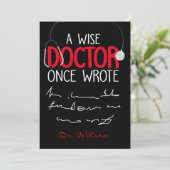 A Wise Doctor Once Wrote - Funny Doctor Gezegde Kaart (Staand voorkant)