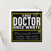 A Wise Doctor Once Wrote Meme Funny Doctor Kaart (Voorkant / Achterkant in situ)