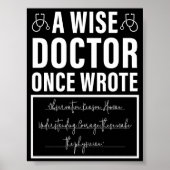 A Wise Doctor Once Wrote Meme Funny Doctor Poster (Voorkant)