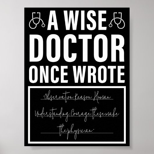 A Wise Doctor Once Wrote Meme Funny Doctor Poster (Voorkant)