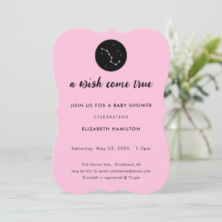 A Wish Come True Big Dipper Baby Shower Invitation Kaart