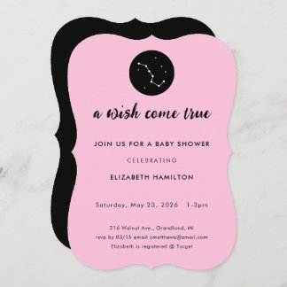 A Wish Come True Big Dipper Baby Shower Invitation Kaart