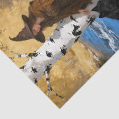 A Witch With Her Wolf Friends decoupage Tissuepapier (Detail)