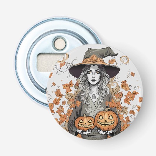 A witch's Love Button Flesopener (Voorkant)