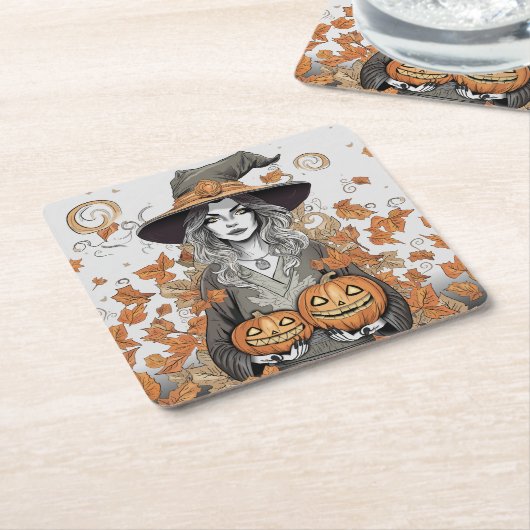 A witch's love kartonnen onderzetters (Schuin)