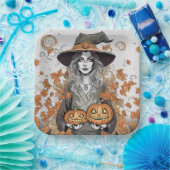 A witch's love papieren bordje (Feest)