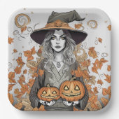 A witch's love papieren bordje (Voorkant)