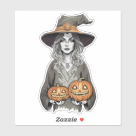 A witch's love sticker