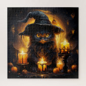 A Witchy Dark Cat Legpuzzel (Verticaal)