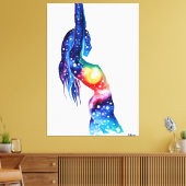 A woman and her inner universe  canvas afdruk (Insitu (Woonkamer))