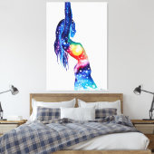 A woman and her inner universe  canvas afdruk (Insitu (Slaapkamer))