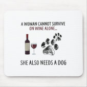 A Woman Cannot Survive On Wine Alone She Also Need Muismat (Voorkant)